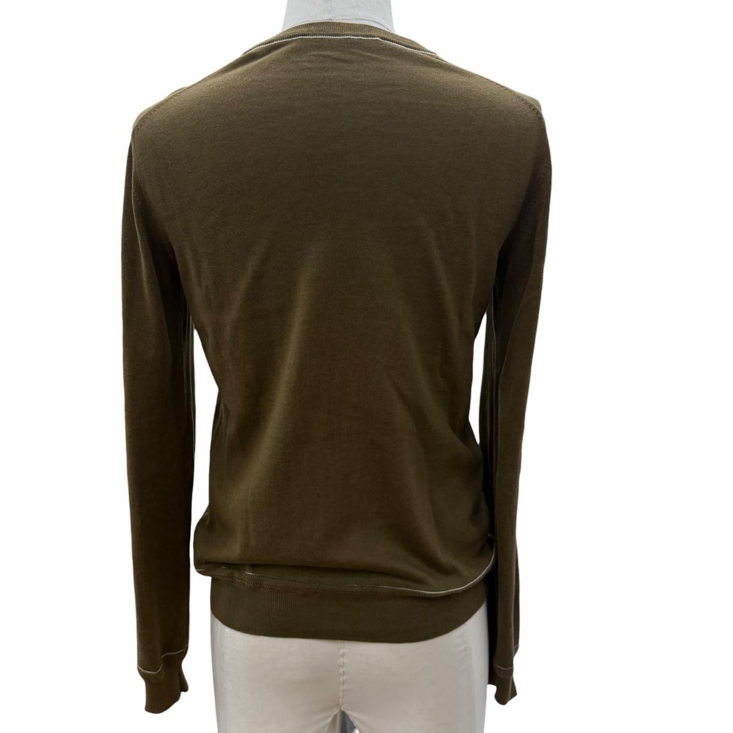 Louis Vuitton Silk Cashmere Blend LV Circle Embroidery Crew Neck High Gee Knit — view 4