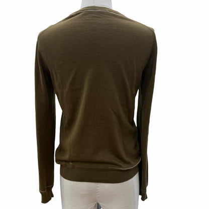 Louis Vuitton Silk Cashmere Blend LV Circle Embroidery Crew Neck High Gee Knit — view 4