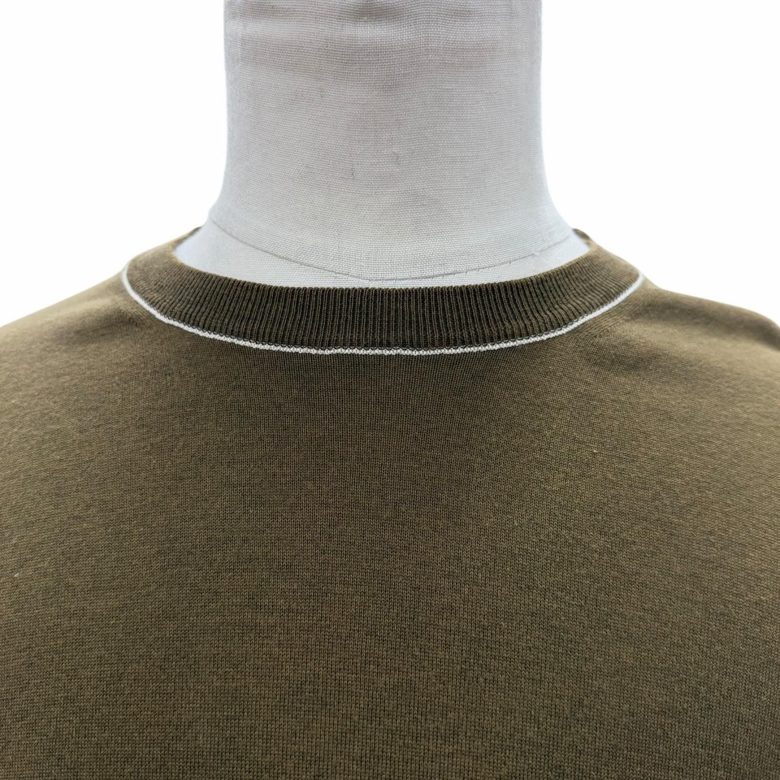 Louis Vuitton Silk Cashmere Blend LV Circle Embroidery Crew Neck High Gee Knit — view 2