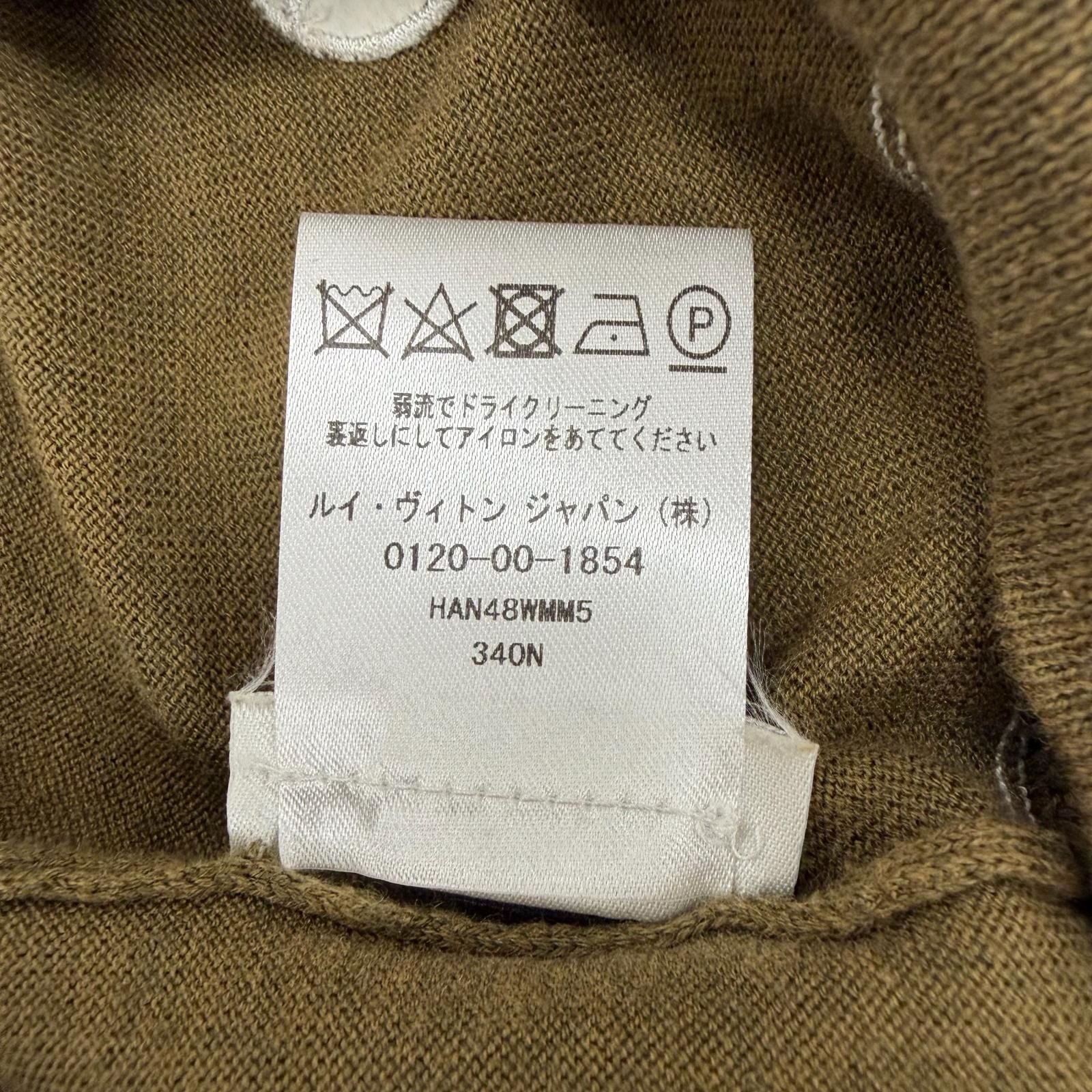 Louis Vuitton Silk Cashmere Blend LV Circle Embroidery Crew Neck High Gee Knit — view 9