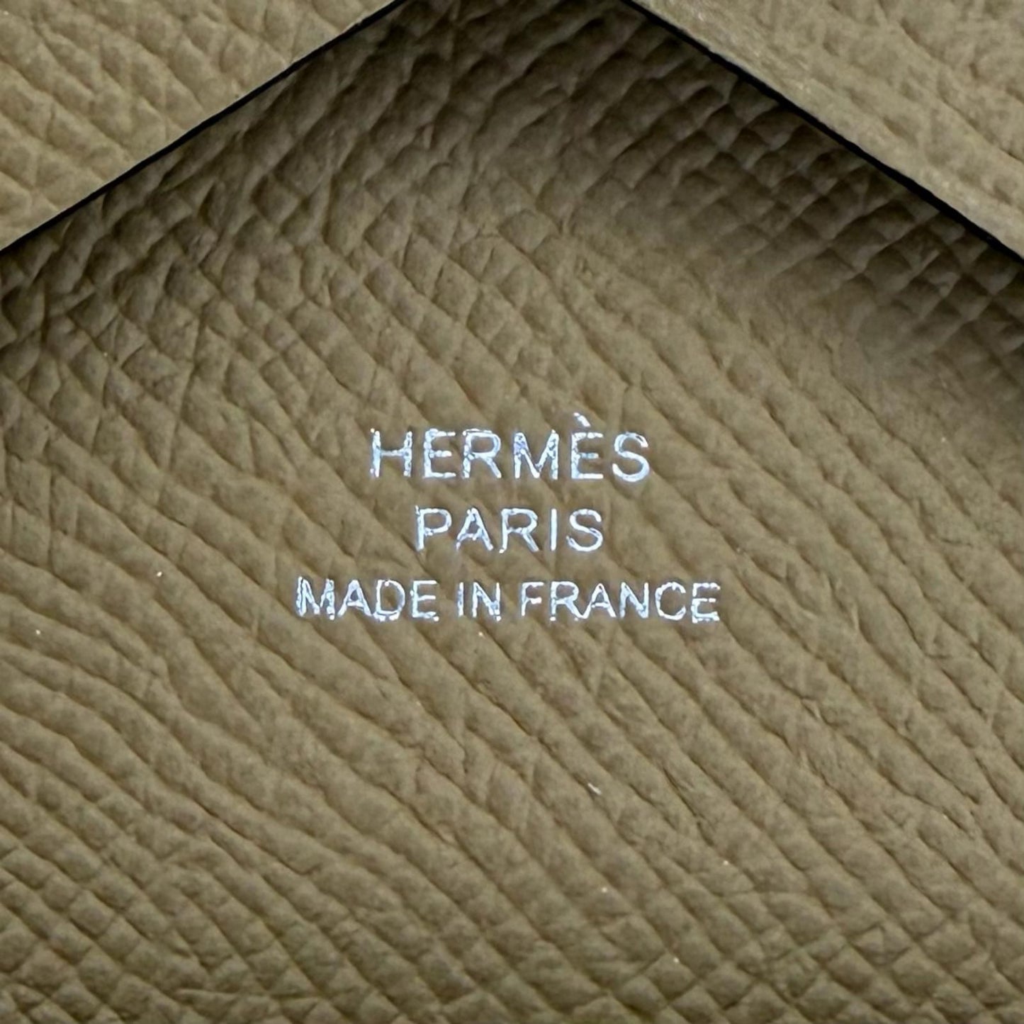 Hermes Calvi Duo Veau Epsom Dune Silver Series Compact Wallet Bifold — view 9