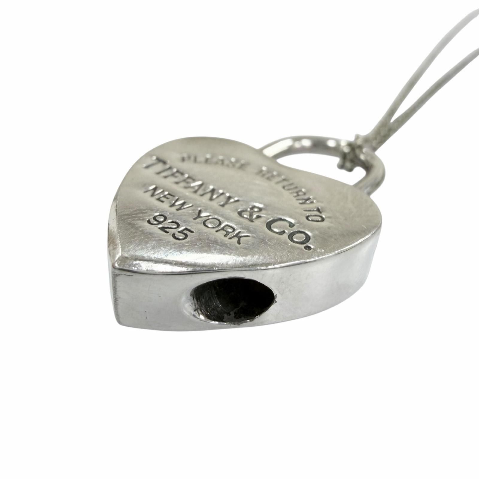 Tiffany & Co Return to Heart Lock Necklace 925 Pendant Silver — view 4