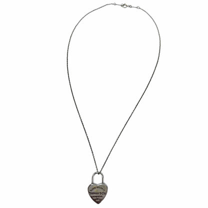 Tiffany & Co Return to Heart Lock Necklace 925 Pendant Silver — view 2