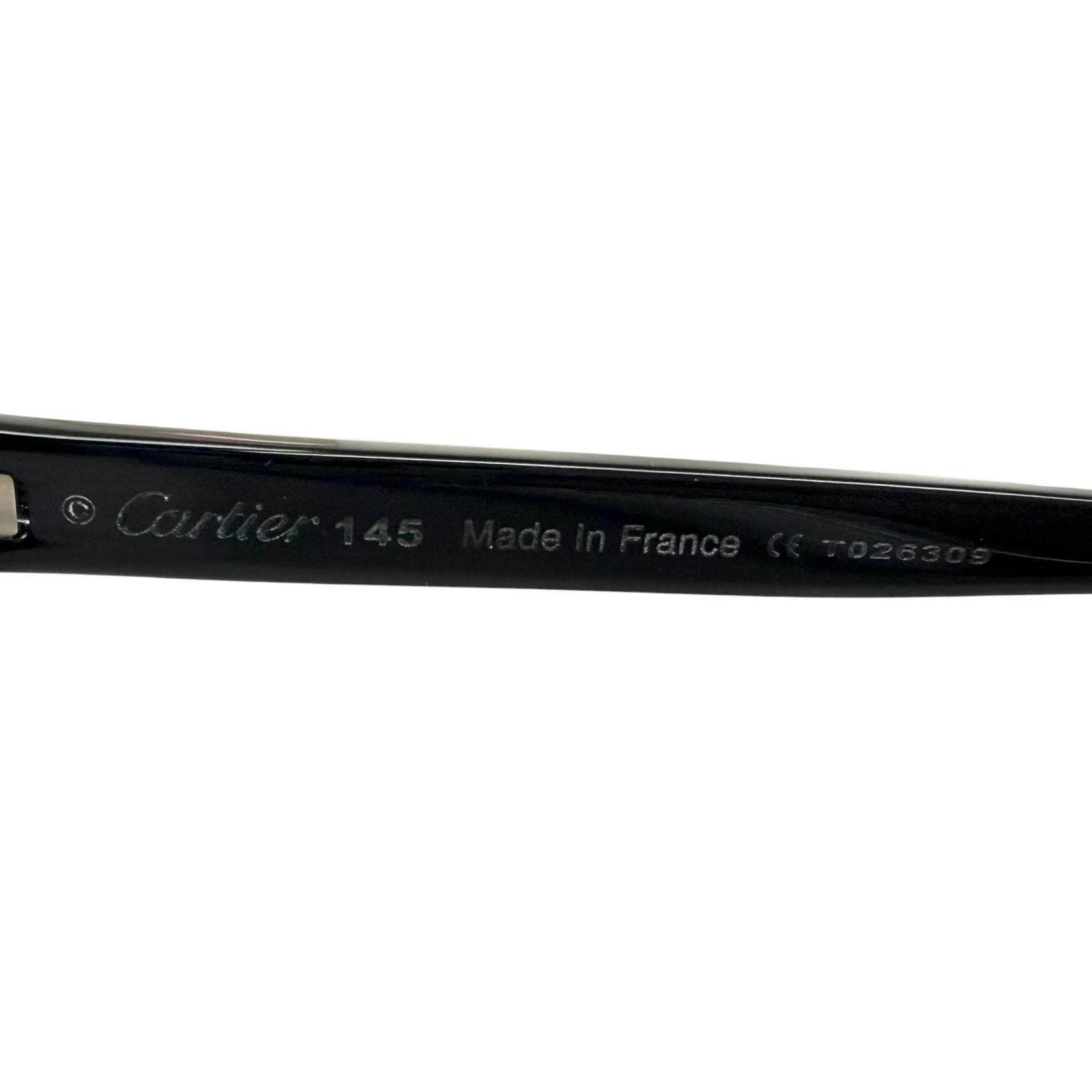 Cartier Santos de Cartier Sunglasses Eyewear Clear Khaki Black 56 13 Degree — view 8