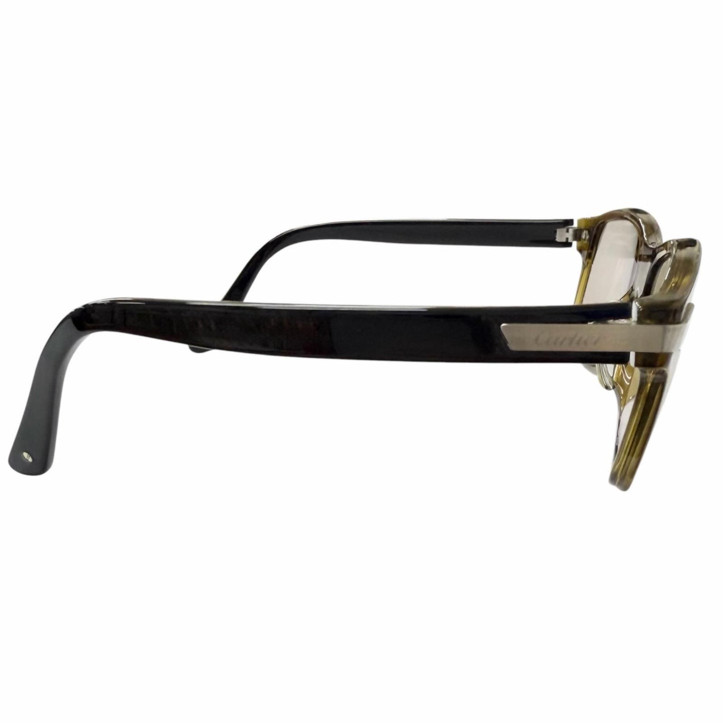 Cartier Santos de Cartier Sunglasses Eyewear Clear Khaki Black 56 13 Degree — view 5