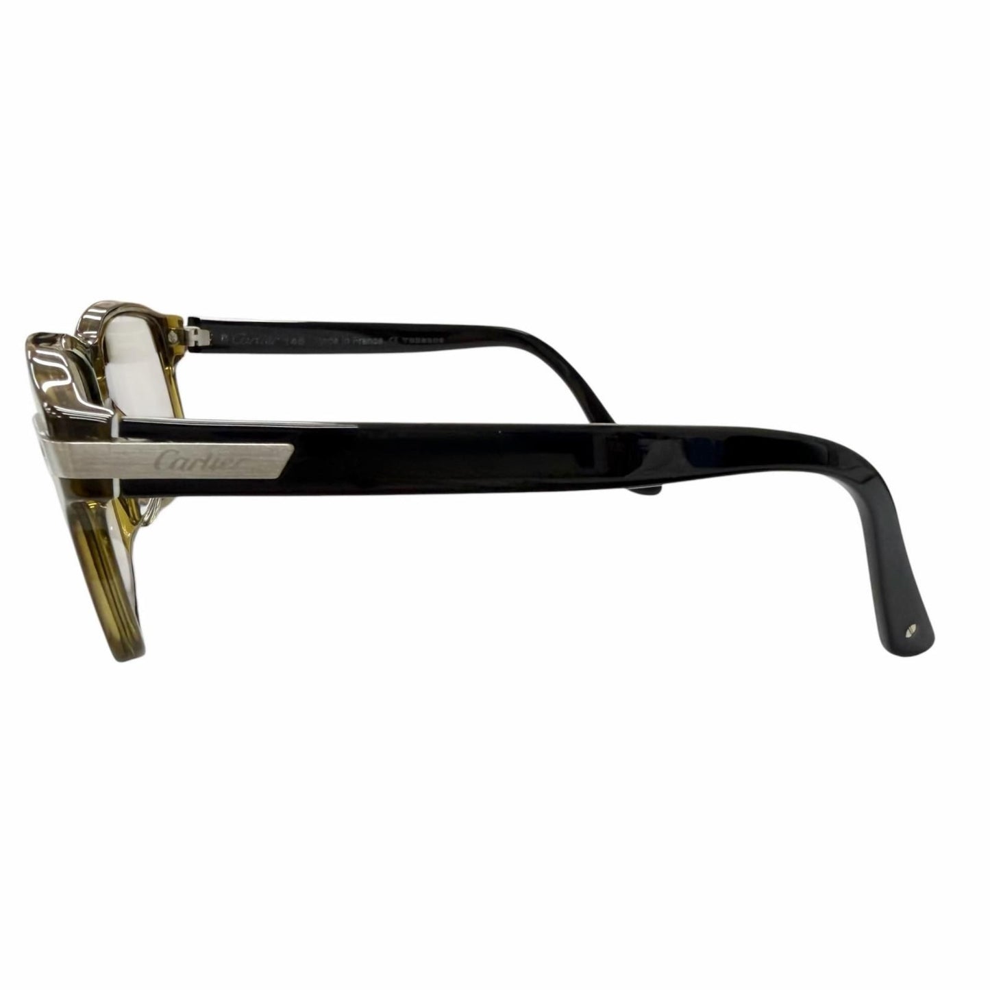 Cartier Santos de Cartier Sunglasses Eyewear Clear Khaki Black 56 13 Degree — view 4