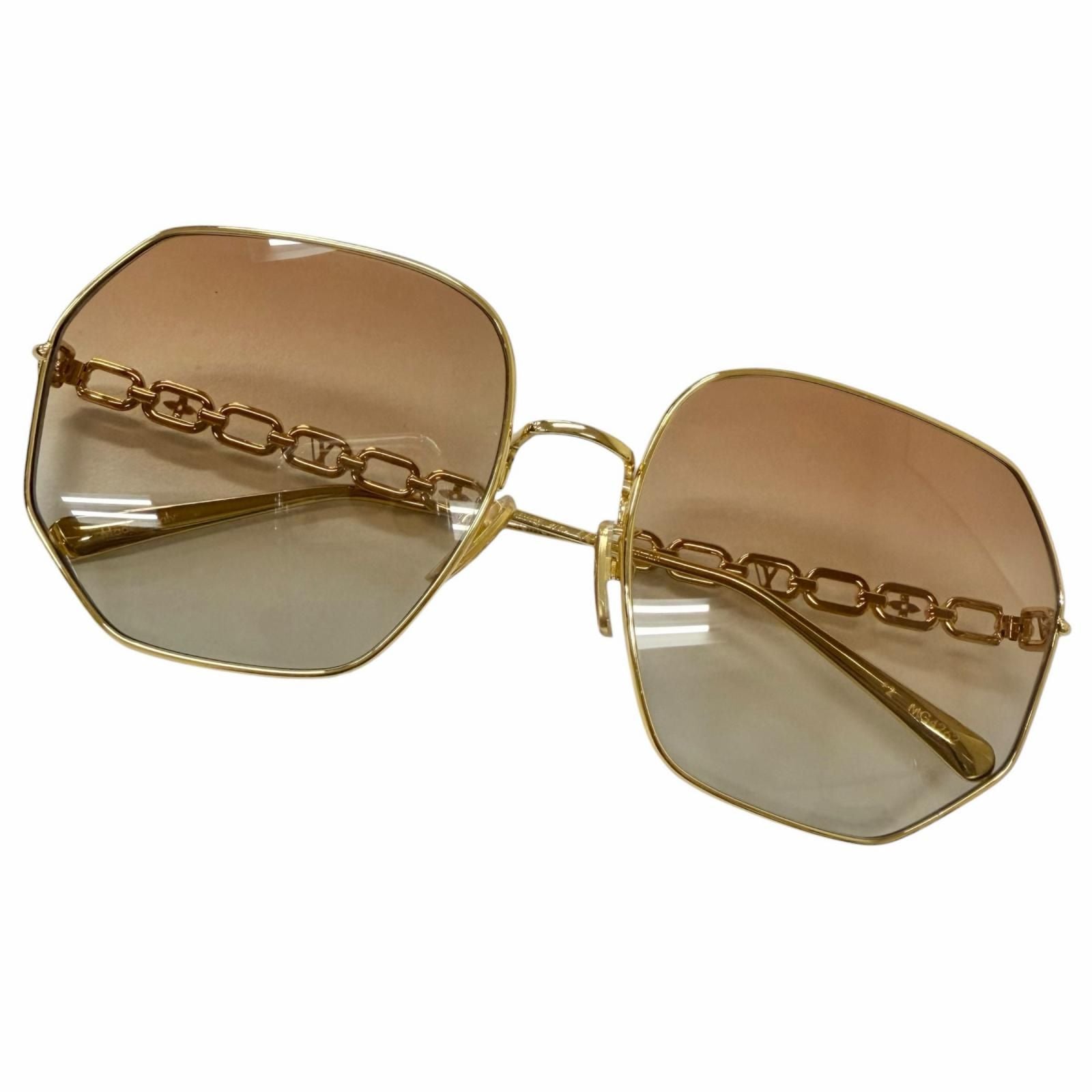 Louis Vuitton My LV Chain Round Sunglasses Gold 60 Eyewear