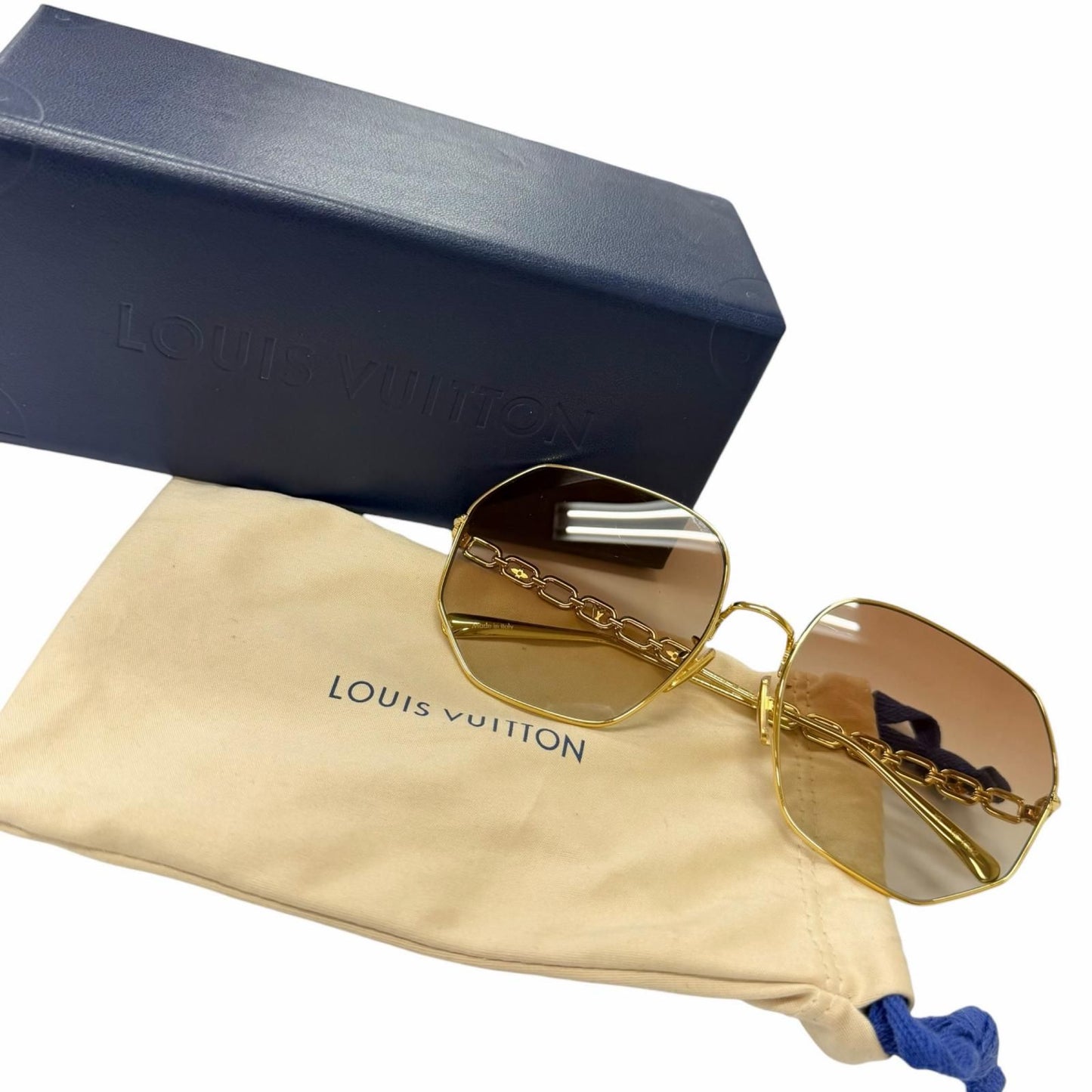 Louis Vuitton My LV Chain Round Sunglasses Gold 60 Eyewear — view 2
