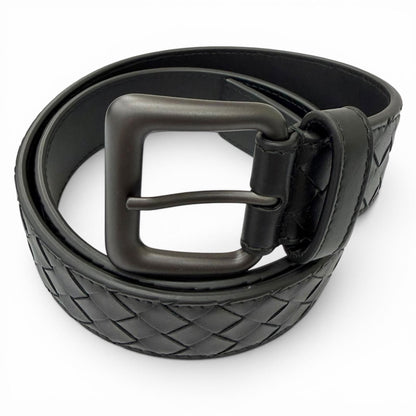 Bottega Veneta Leather Belt Black 80 cm