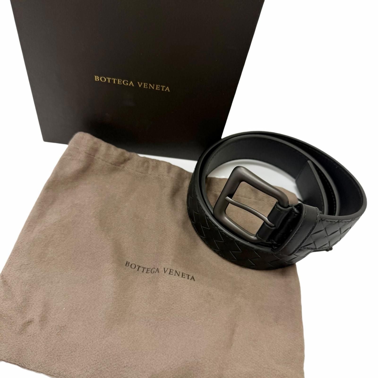 Bottega Veneta Leather Belt Black 80 cm — view 2