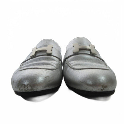 Hermes Constance Trocadero Mules Metallic Semelle Cuir 34 Silver — view 3