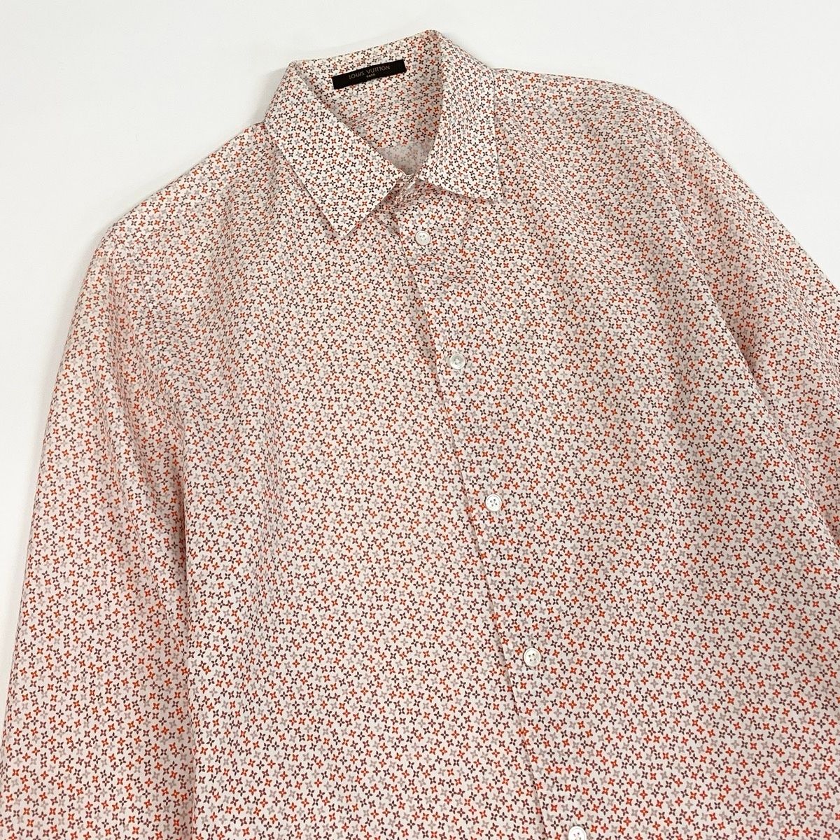 Louis Vuitton Monogram All Over Pattern Shirt Long Sleeve S Multicolor Cotton — view 3