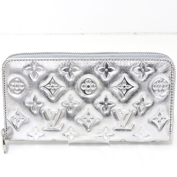 Louis Vuitton LV Ski Cousin Zippy Wallet Lambskin Silver Monogram