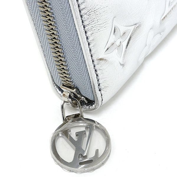 Louis Vuitton LV Ski Cousin Zippy Wallet Lambskin Silver Monogram — view 4