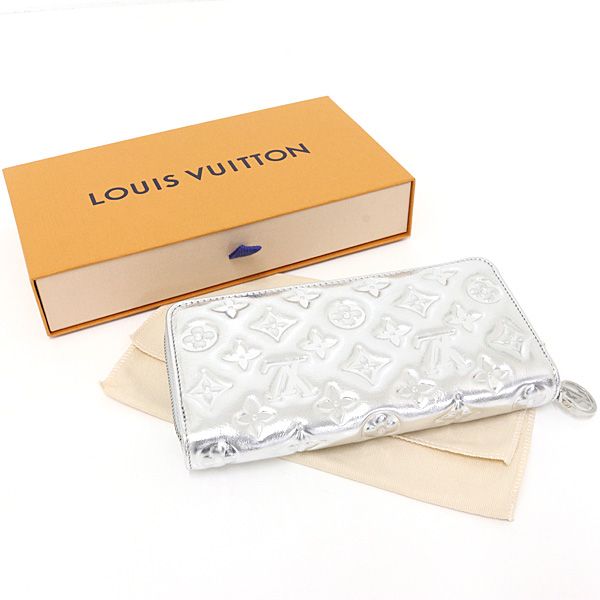 Louis Vuitton LV Ski Cousin Zippy Wallet Lambskin Silver Monogram — view 6