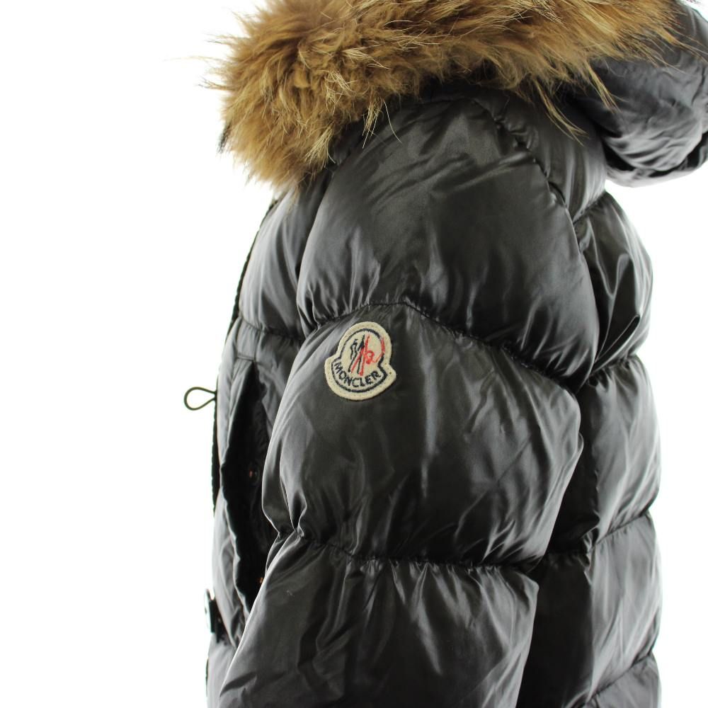 Moncler Lucie Down Coat Long Length Hooded 00 Black 91 — view 7