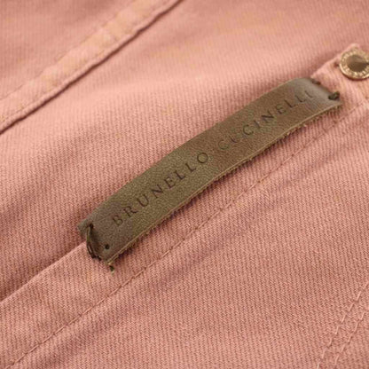 Brunello Cucinelli Denim Pants Jeans Cutoff Zip Fly Pink — view 6
