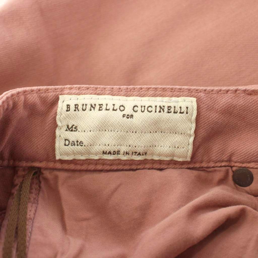 Brunello Cucinelli Denim Pants Jeans Cutoff Zip Fly Pink — view 3