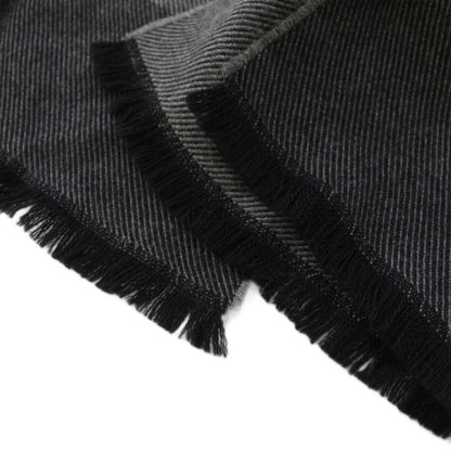 Gucci GG Pattern Scarf Shawl Wool Black TK — view 4