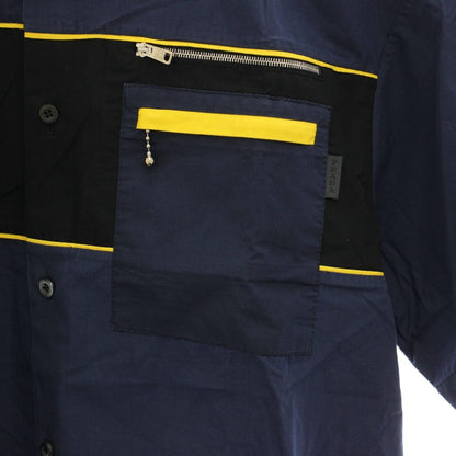 Prada Shirt Short Sleeve Chest Pocket S Navy Yellow YT — view 3