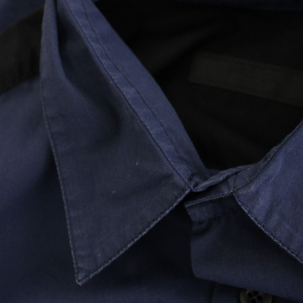 Prada Shirt Short Sleeve Chest Pocket S Navy Yellow YT — view 6