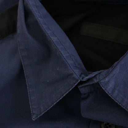Prada Shirt Short Sleeve Chest Pocket S Navy Yellow YT — view 6