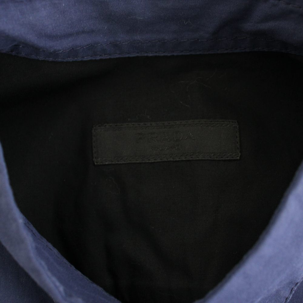 Prada Shirt Short Sleeve Chest Pocket S Navy Yellow YT — view 4