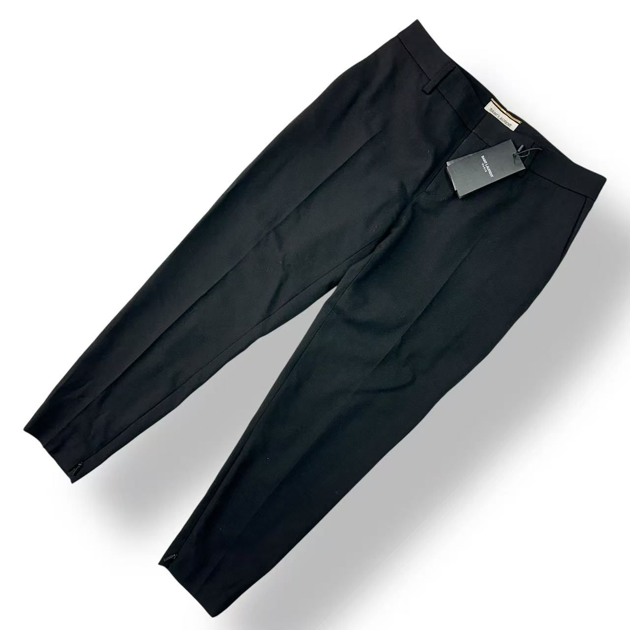 Saint Laurent Tapered Pants Wool Black 36 — view 2