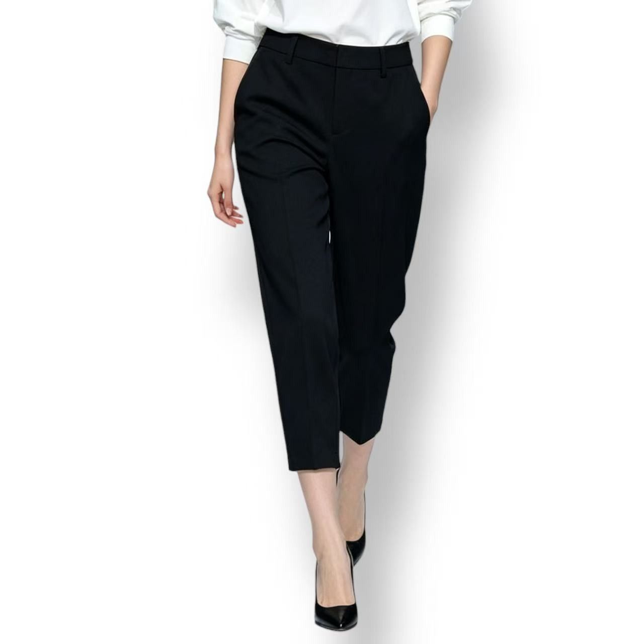 Saint Laurent Tapered Pants Wool Black 36