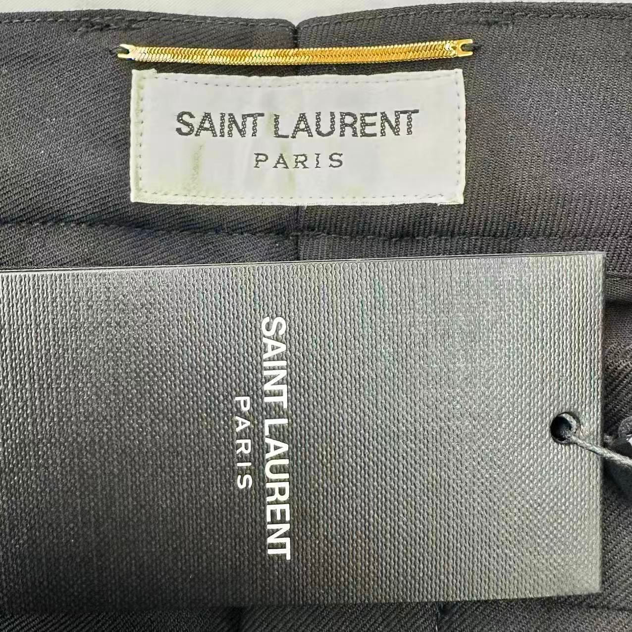 Saint Laurent Tapered Pants Wool Black 36 — view 4