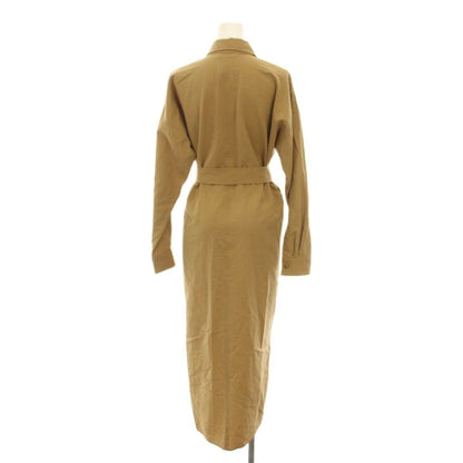 Max Mara Shirt Dress Long Maxi Length 38 Brown Light Sleeve YM — view 2