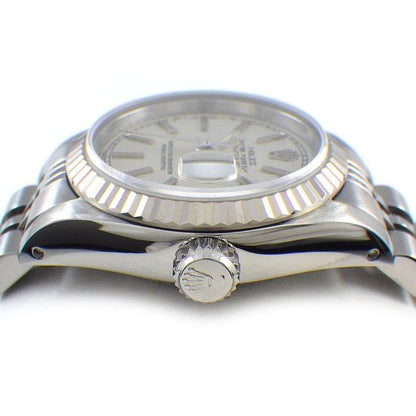 Rolex Watch Datejust Tapestry Silver Dial Date 18k White Gold SS Automatic — view 2