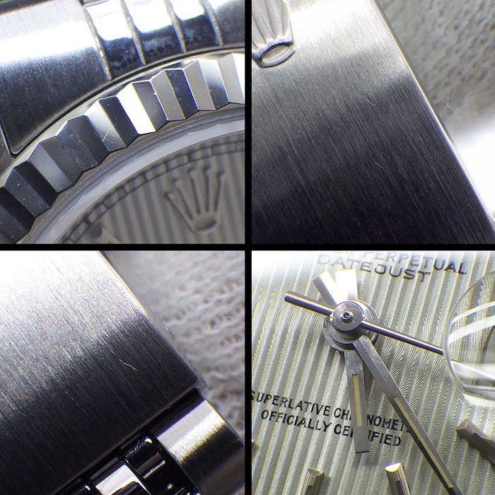Rolex Watch Datejust Tapestry Silver Dial Date 18k White Gold SS Automatic — view 7