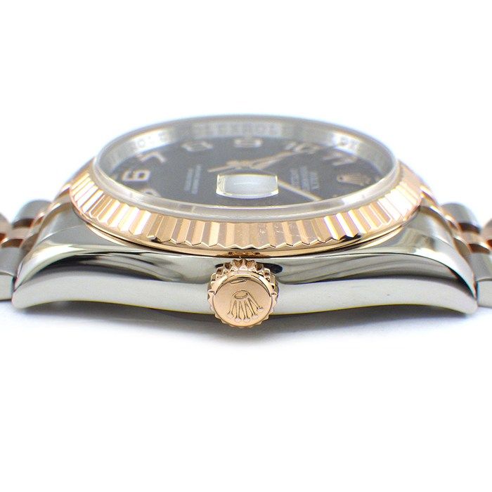 Rolex Watch Datejust D No Roulett Black Concentric Dial Date Luminous Hands — view 2