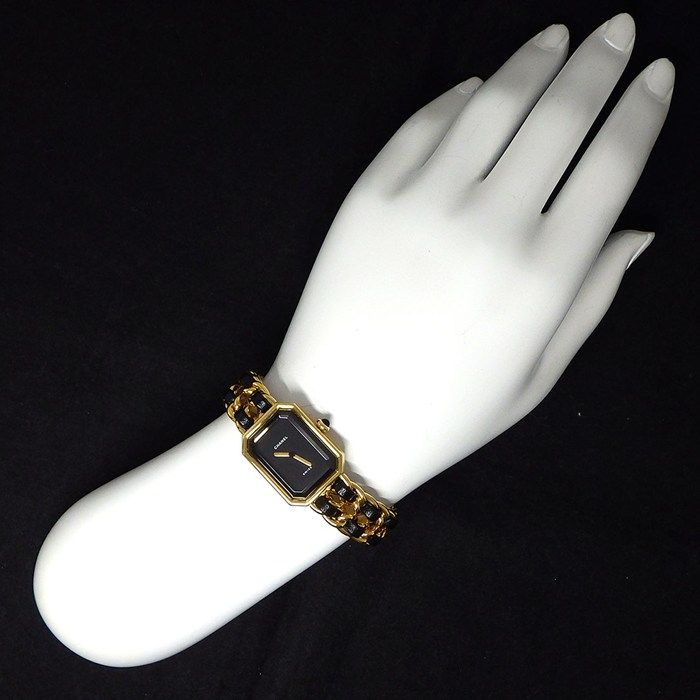 Chanel Watch Premier M Octagonal Black Dial Chain Breath Leather — view 9