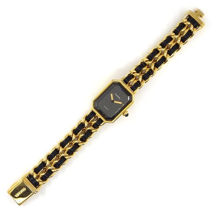 Chanel Watch Premier M Octagonal Black Dial Chain Breath Leather — view 3