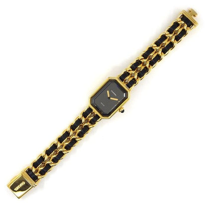 Chanel Watch Premier M Octagonal Black Dial Chain Breath Leather — view 3