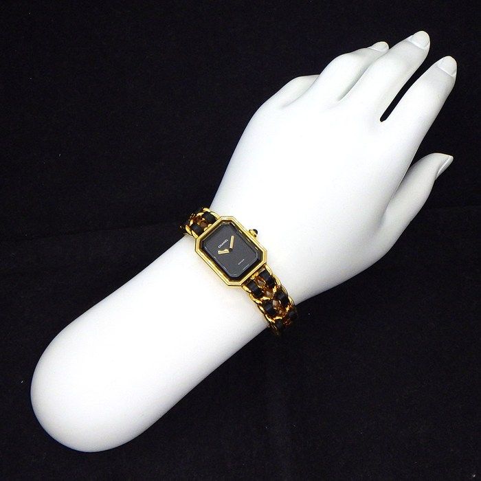 Chanel Watch Premier M Octagonal Black Dial Chain Breath Leather — view 8