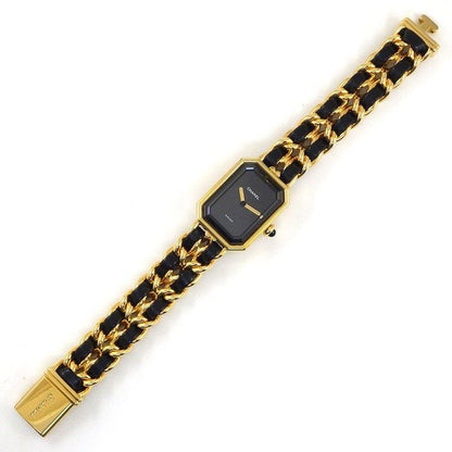 Chanel Watch Premier M Octagonal Black Dial Chain Breath Leather — view 3