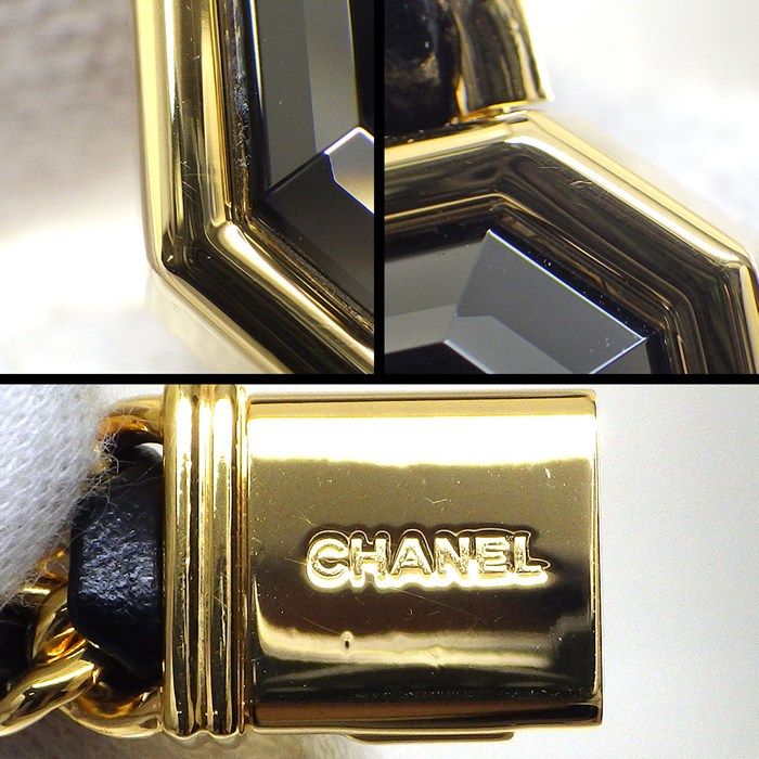 Chanel Watch Premier M Octagonal Black Dial Chain Breath Leather — view 7