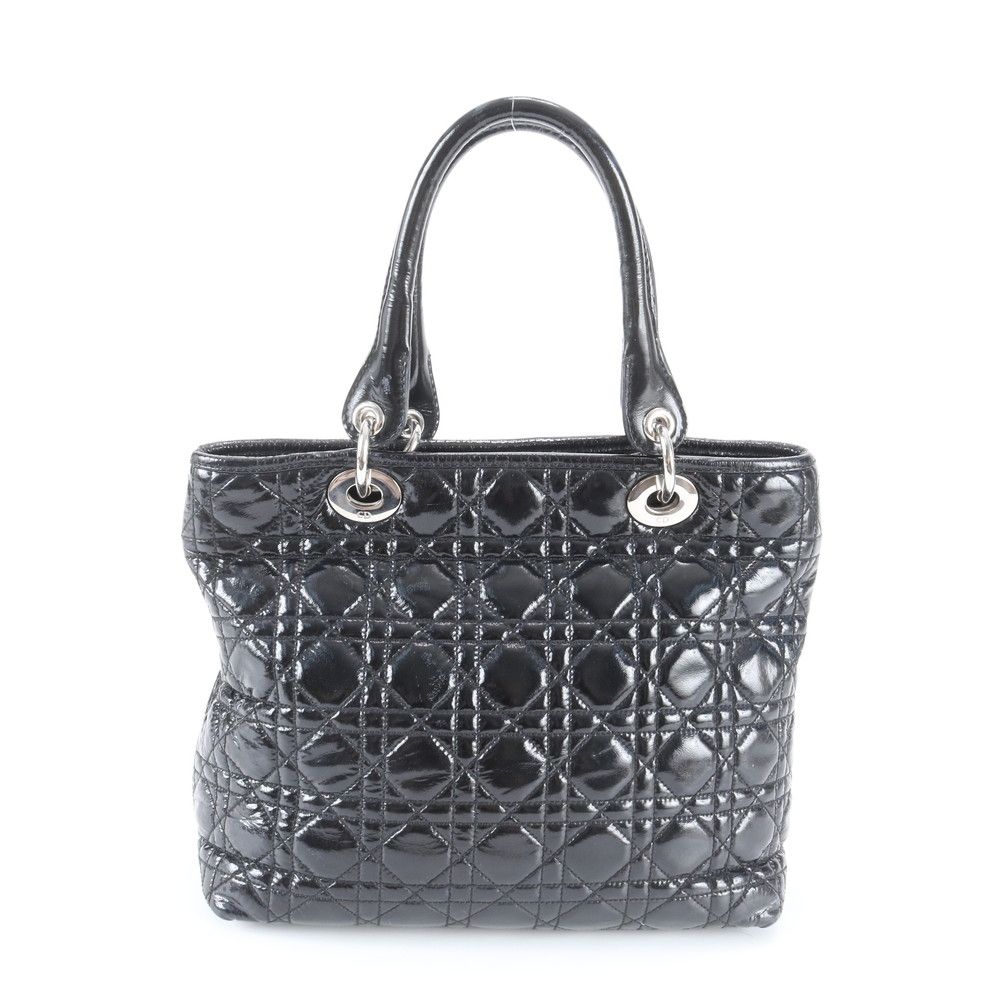 Dior Lady Cannage Leather Tote Shoulder Black — view 3