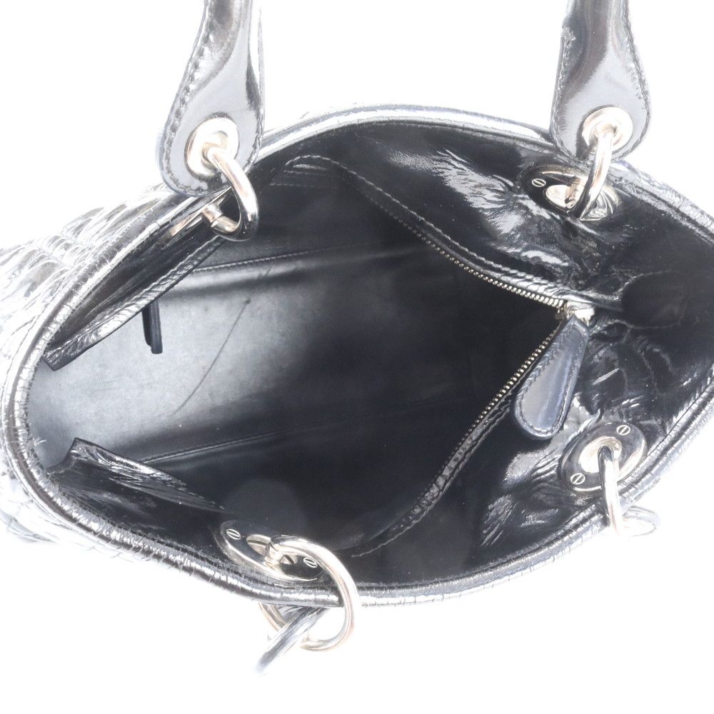 Dior Lady Cannage Leather Tote Shoulder Black — view 7