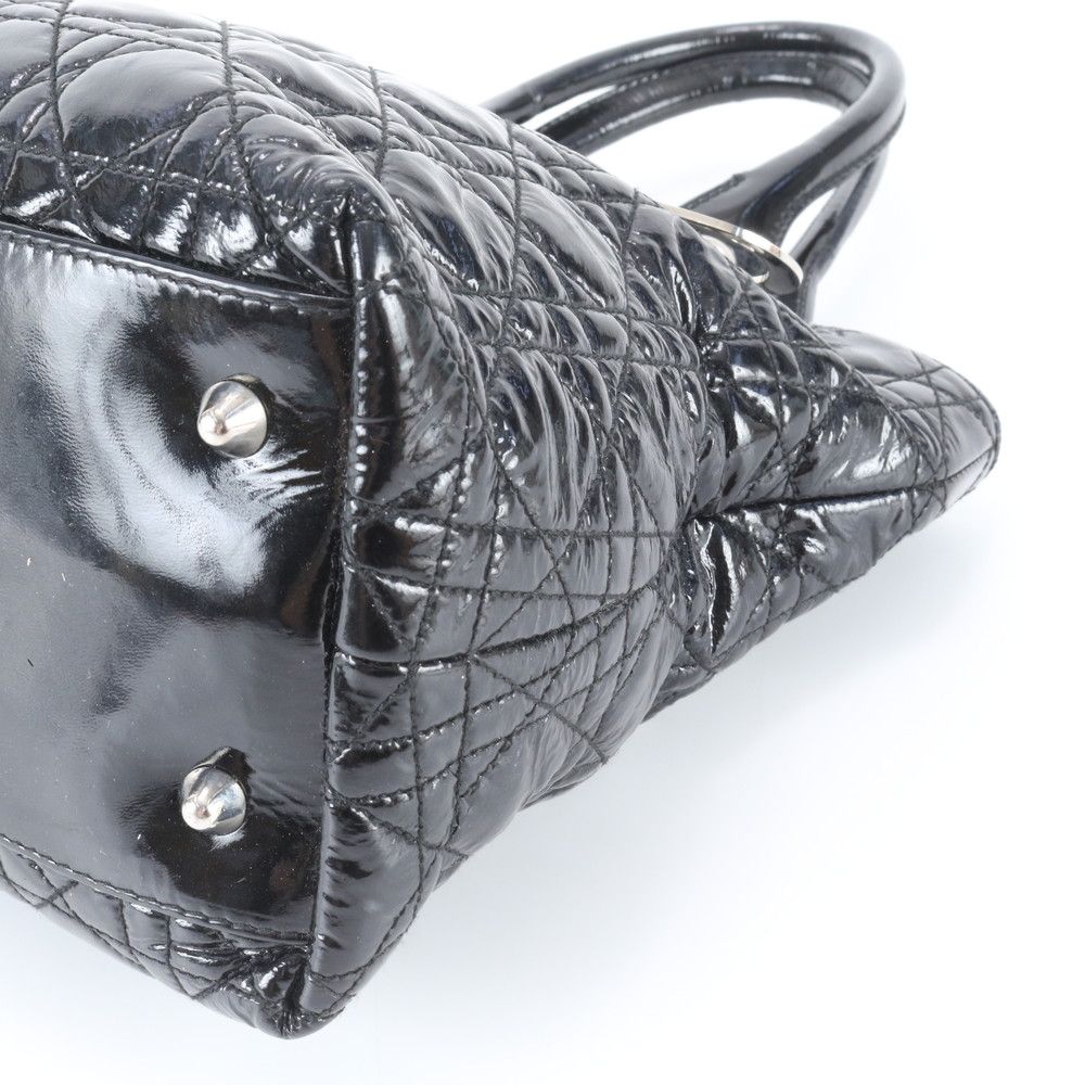 Dior Lady Cannage Leather Tote Shoulder Black — view 4