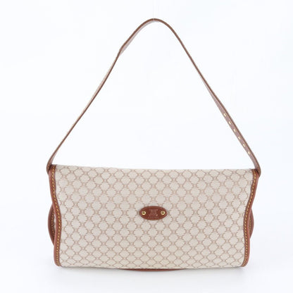 Celine Vintage Macadam Triomphe Leather Shoulder Bag Hand — view 3