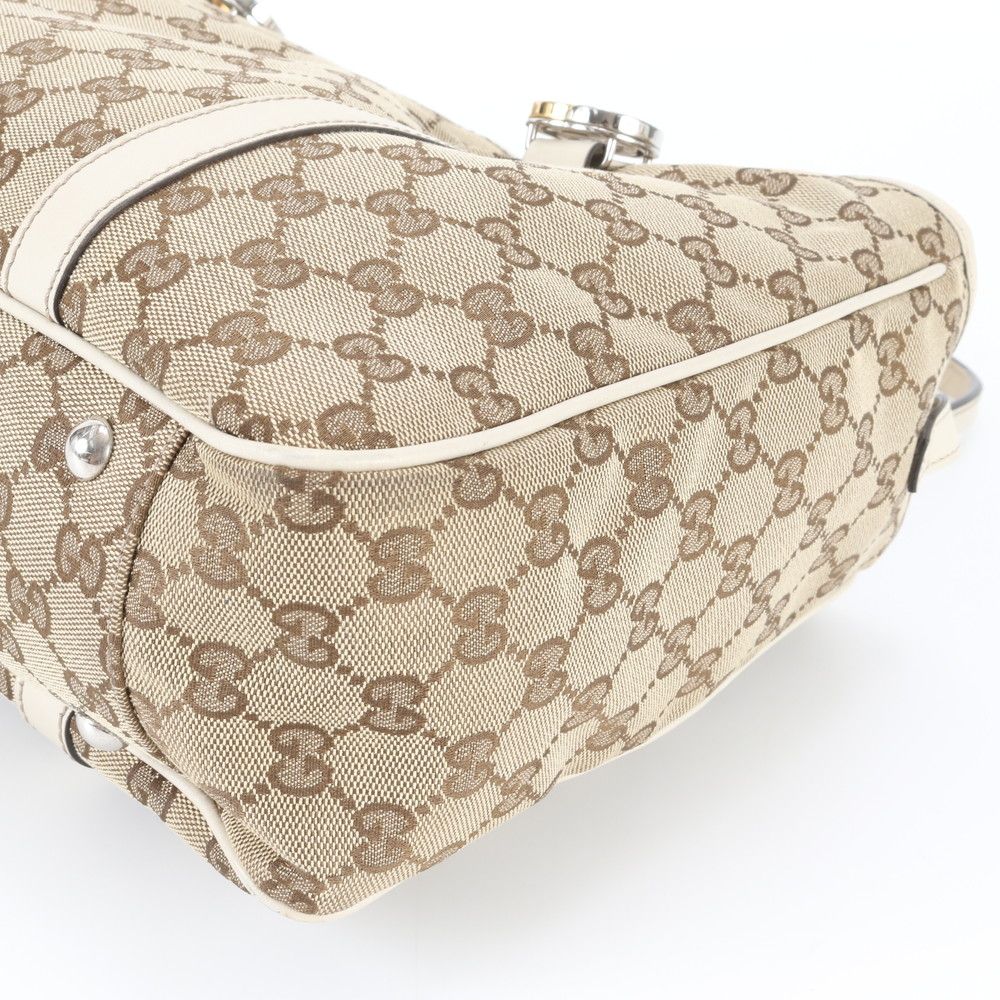Gucci GG Canvas Twins Leather Tote Shoulder Hand — view 4