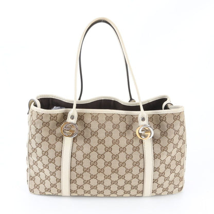 Gucci GG Canvas Twins Leather Tote Shoulder Hand — view 3