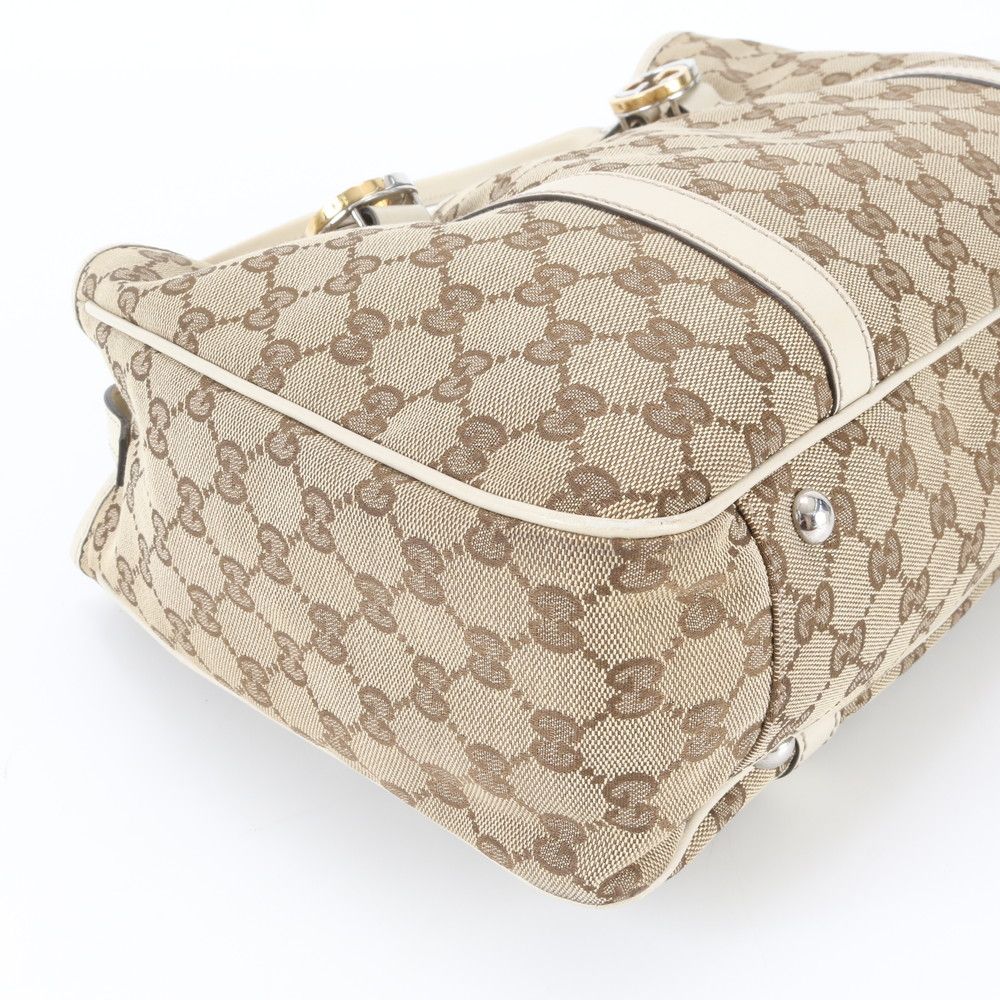 Gucci GG Canvas Twins Leather Tote Shoulder Hand — view 6