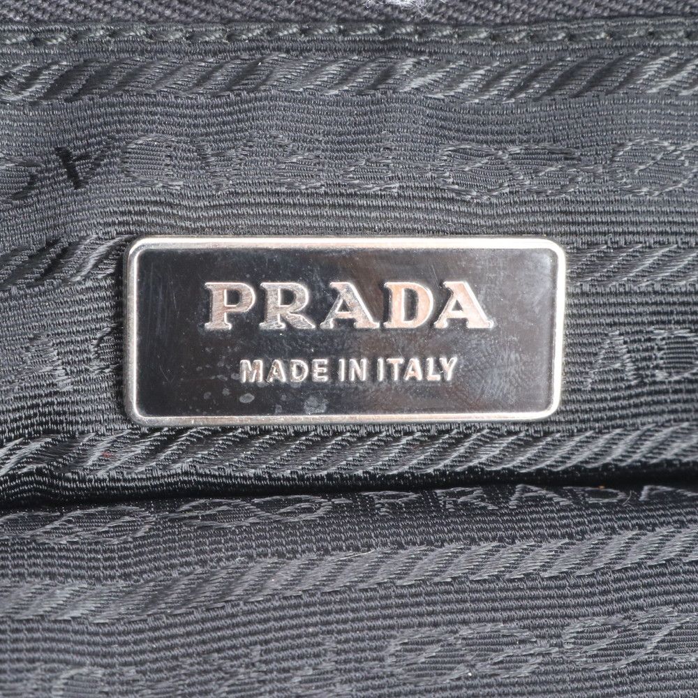 Prada Tweed Leather 2-Way Tote Crossbody Chain Shoulder Hand — view 8