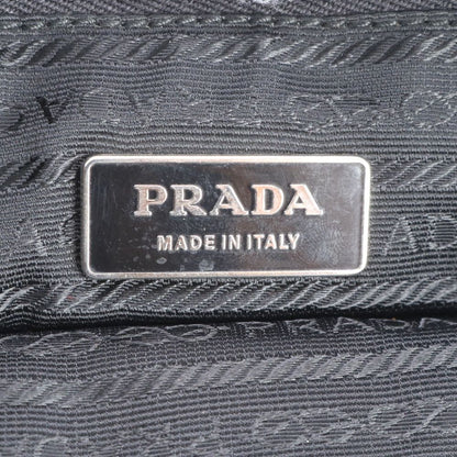 Prada Tweed Leather 2-Way Tote Crossbody Chain Shoulder Hand — view 8