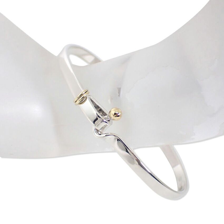 Tiffany & Co 925 750 Hook Eye Bangle Bracelet